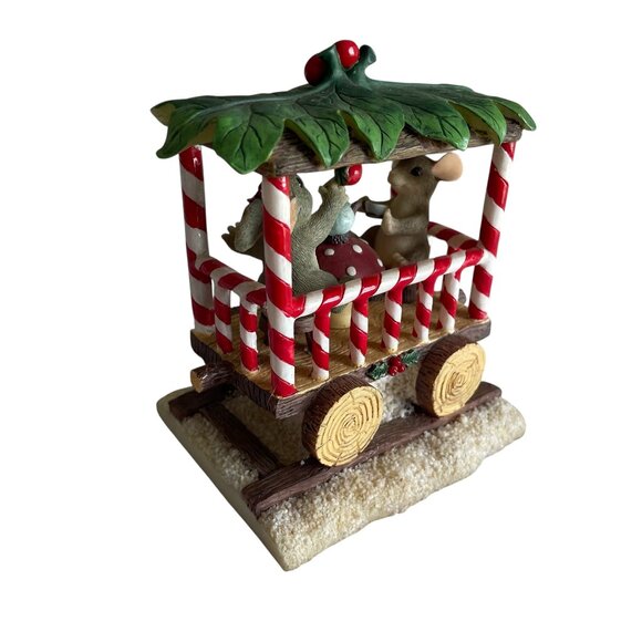 Fitz & Floyd Charming Tails Tea Party Train Ride Christmas Figurine - Picture 2 of 3